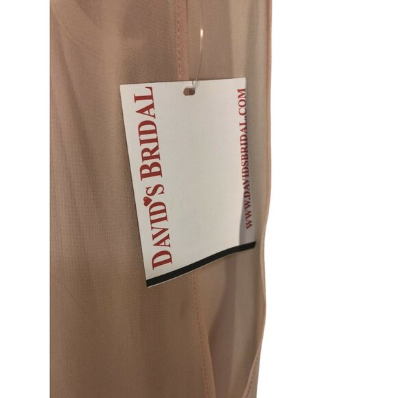 Hailey David’s Bridal Women’s Blush Colored Sleeveless Dress w/Sequins Size 4 - Picture 7 of 9